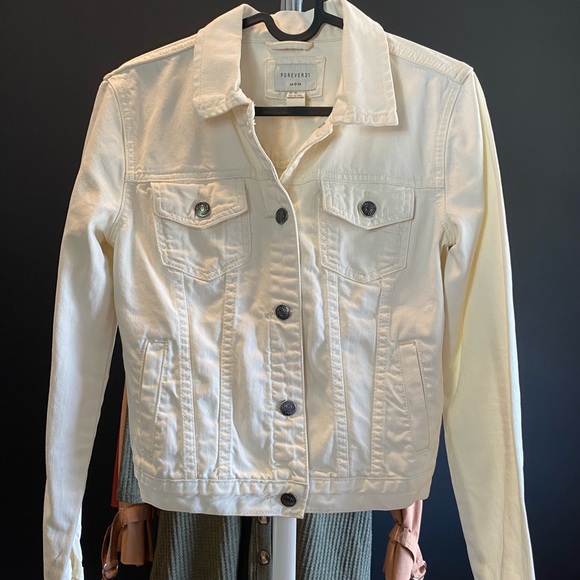 Forever 21 White Jean Jacket - Picture 2 of 4